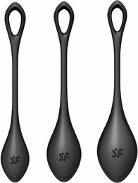 Набор йони бусин Satisfyer Yoni Power 2 Black, диаметр 2-2,5-3см, вес 22-44-73гр