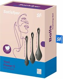 Набор йони бусин Satisfyer Yoni Power 2 Black, диаметр 2-2,5-3см, вес 22-44-73гр