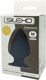 Анальная пробка SilexD (Model 1 size M) двухслойная, силикон+Silexpan, диаметр 6,2 см