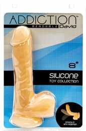 Фаллоимитатор ADDICTION - DAVID - 8" Bendable Silicone Dong