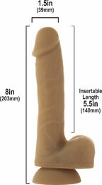 Фаллоимитатор ADDICTION - ANDREW - 8" Bendable Silicone Dong - Caramel