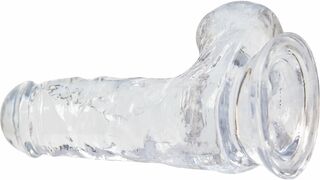 Фаллоимитатор ADDICTION - Crystal Clear Dildo with Balls - 6"