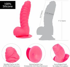 Фаллоимитатор ADDICTION - Tom 7" Dildo With Balls - Pink