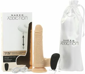 Фаллоимитатор ADDICTION - Naked The Freak- 7.5" Rotating & Thrusting Vibrating Dong