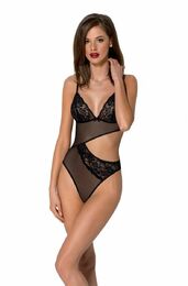 Боди с ажурным лифом Christa Body black XXL/XXXL — Passion