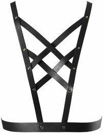 Портупея Bijoux Indiscrets MAZE - Cross Cleavage Harness Black