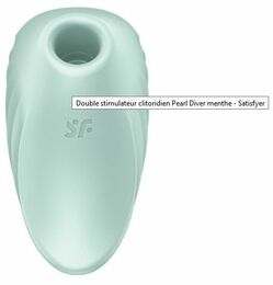 Вакуумный клиторальный стимулятор с вибрацией Satisfyer Pearl Diver Mint
