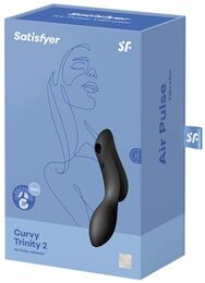 Вакуумный стимулятор с вибрацией Satisfyer Curvy Trinity 2 Black