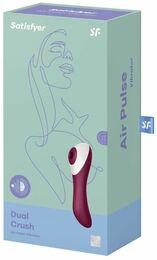 Вакуумный стимулятор с вибрацией Satisfyer Dual Crush Wine Red