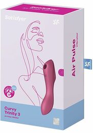 Вакуумный стимулятор с вибрацией Satisfyer Curvy Trinity 3 Red