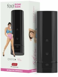 Мастурбатор Kiiroo Onyx+ Romi Rain, 10 сжимающих колец, не надо двигать, теледильдоника