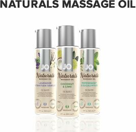 Массажное масло System JO – Naturals Massage Oil – Coconut & Lime с эфирными маслами (120 мл)