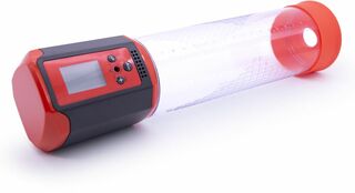 Автоматическая вакуумная помпа Men Powerup Passion Pump Red, LED-табло, перезаряжаемая, 8 режимов