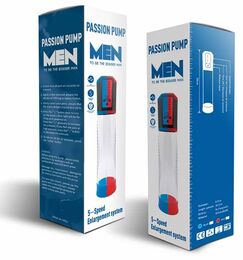 Автоматическая вакуумная помпа Men Powerup Passion Enlargement system Red, перезаряжаемая, 5 режимов