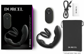 Массажер простаты Dorcel P-Ring с эрекционным кольцом и пультом ДУ