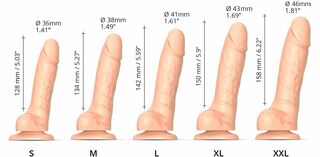 Реалистичный фаллоимитатор Strap-On-Me Sliding Skin Realistic Dildo Vanille - S, эффект подвижной ко