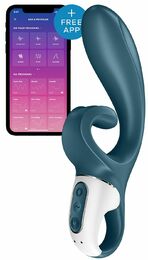 Смарт вибратор кролик Satisfyer Hug Me Bluegrey, 2 мотора, диаметр 4,2см, широкая клиторальная часть