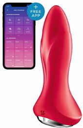 Анальная смарт вибропробка с жемчужным массажем Satisfyer Rotator Plug 1+ Red