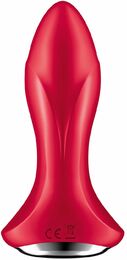 Анальная смарт вибропробка с жемчужным массажем Satisfyer Rotator Plug 1+ Red