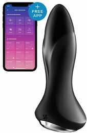 Анальная смарт вибропробка с жемчужным массажем Satisfyer Rotator Plug 1+ Black