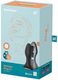 Анальная смарт вибропробка с жемчужным массажем Satisfyer Rotator Plug 2+ Black