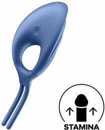 Эрекционное виброкольцо лассо Satisfyer Swordsman Blue, крепкая фиксация, 10 режимов, мощный мотор