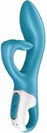 Вибратор кролик с тройным отростком Satisfyer Embrace me Turquoise, 2 мотора, диаметр 3,6 см