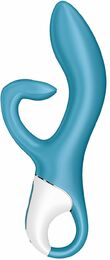 Вибратор кролик с тройным отростком Satisfyer Embrace me Turquoise, 2 мотора, диаметр 3,6 см