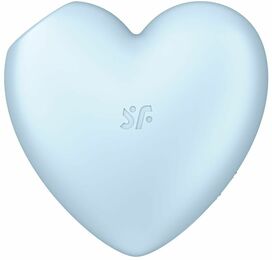 Вакуумный стимулятор-сердечко с вибрацией Satisfyer Cutie Heart Blue