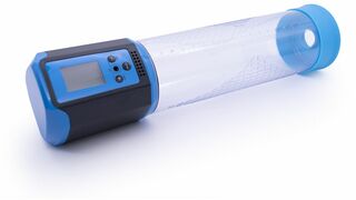 Автоматическая вакуумная помпа Men Powerup Passion Pump Blue, LED-табло, перезаряжаемая, 8 режимов