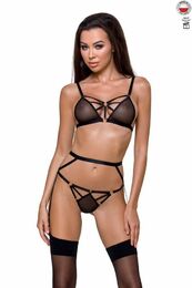 Бюстгальтер-стрепы MEGGY BRA black XXL/XXXL - Passion Exclusive