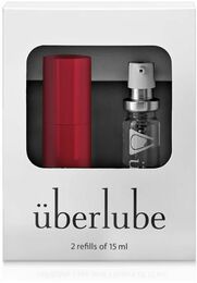 Премиум лубрикант 3-в-1 на силиконовой основе Uberlube Good-to-Go Red (15 мл) + кейс