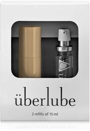 Премиум лубрикант 3-в-1 на силиконовой основе Uberlube Good-to-Go Gold (15 мл) + кейс