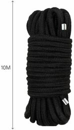 Веревка для BDSM BTB Bondage Rope Black, длина 10 м, диаметр 65 мм, полиэстр