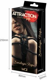 Веревка для BDSM BTB Bondage Rope Black, длина 10 м, диаметр 65 мм, полиэстр