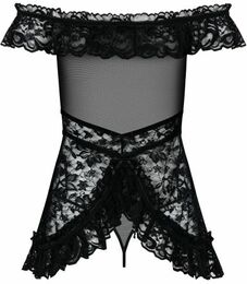 Сорочка Flores chemise Obsessive SM черная