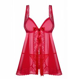 Бебидолл Obsessive Rougebelle babydoll & thong red S/M