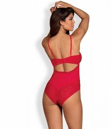 Боди Obsessive Jolierose teddy red L/XL