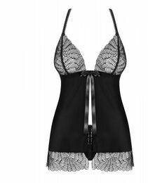 Бебидолл Obsessive Chiccanta babydoll & thong black S/M