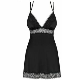 Cорочка Obsessive Lolitte babydoll & thong black S/M