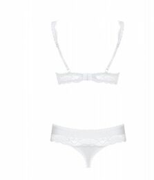 Комплект открытая грудь Obsessive Miamor 2 pcs set white S/M