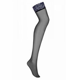 Чулки Obsessive Drimera stockings blue L/XL