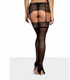 Чулки Obsessive Chiccanta stockings black S/M