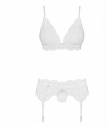 Комплект Obsessive 810-SEG-2 3 pcs set white S/M