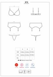 Комплект Obsessive 874-SEG-2 set 3-pcs L/XL