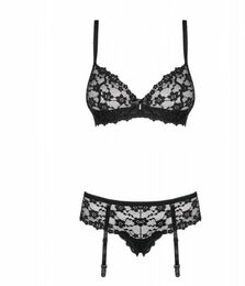 Комплект Obsessive Letica 2 pcs set black L/XL