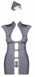 Костюм стюардесса Stewardess obsessive grey S/M