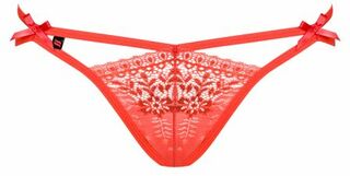 Трусики Obsessive Intensa double thong cherry tomato S/M