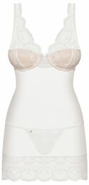 Сорочка Obsessive 853-CHE-2 chemise & thong white S/M