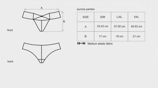 Трусики синие Obsessive AURORIA Panties XXL